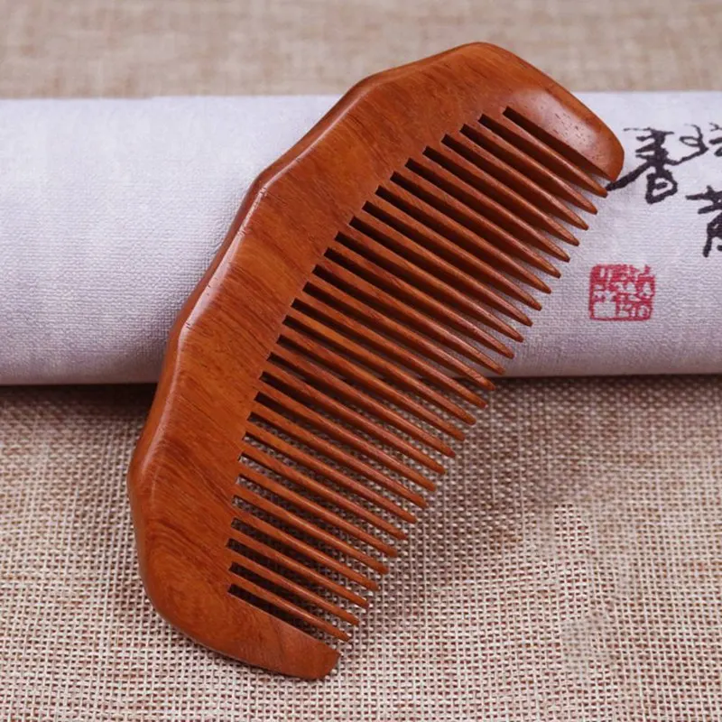 

Natural Red sandalwood comb Massage No static Portable hair brush health care gift head massager hairdressing wooden combs