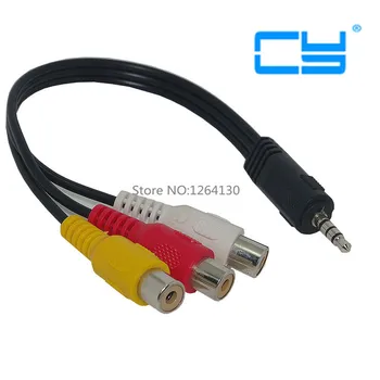 Free Shipping 25CM 3.5MM Jack to 3 RCA Male Plug Adapter Audio Converter Video AV Cable Wire Cord
Free Shipping 25CM 3.5MM Jack to 3 RCA Male Plug Adapter Audio Converter Video AV Cable Wire Cord