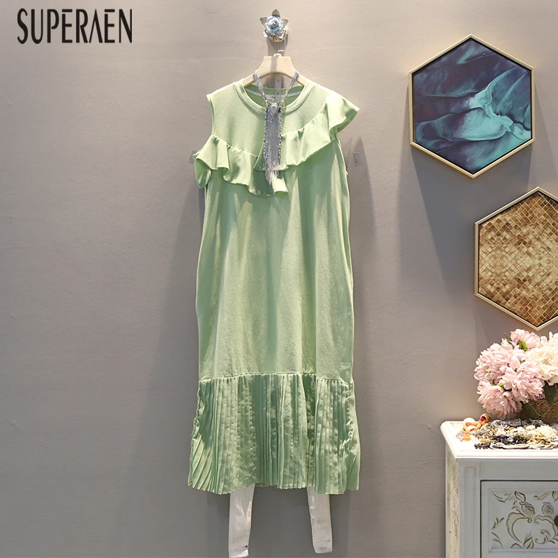 SuperAen 2019 Summer New Korean Style Sleeveless Dress Women Cotton Temperament Casual Ladies Dress Solid Color Women Clothing
SuperAen 2019 Summer New Korean Style Sleeveless Dress Women Cotton Temperament Casual Ladies Dress Solid Color Women Clothing