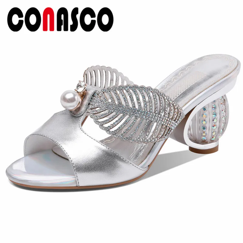 CONASCO Round Toe High Heels Rome Women Sandals 2019 Summer Silver Black Genuine Leather Strange Style Party Casual Shoes Woman
CONASCO Round Toe High Heels Rome Women Sandals 2019 Summer Silver Black Genuine Leather Strange Style Party Casual Shoes Woman
