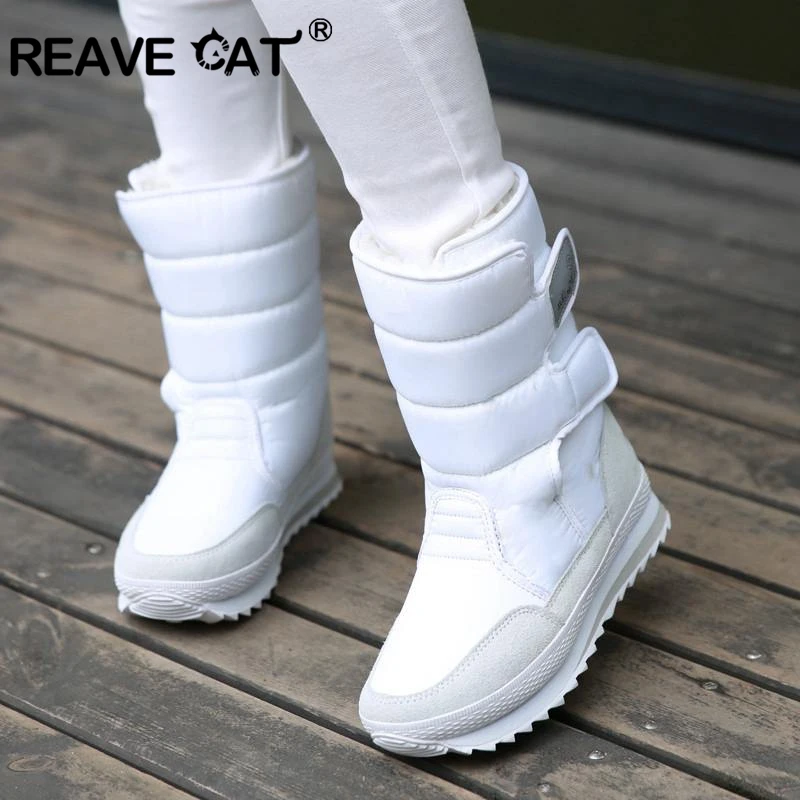 REAVE CAT warm winter boots women Down Mid-Calf Botas Waterproof Snow booties Anti-Slip botte woman bota feminina footwear S607a
REAVE CAT warm winter boots women Down Mid-Calf Botas Waterproof Snow booties Anti-Slip botte woman bota feminina footwear S607a