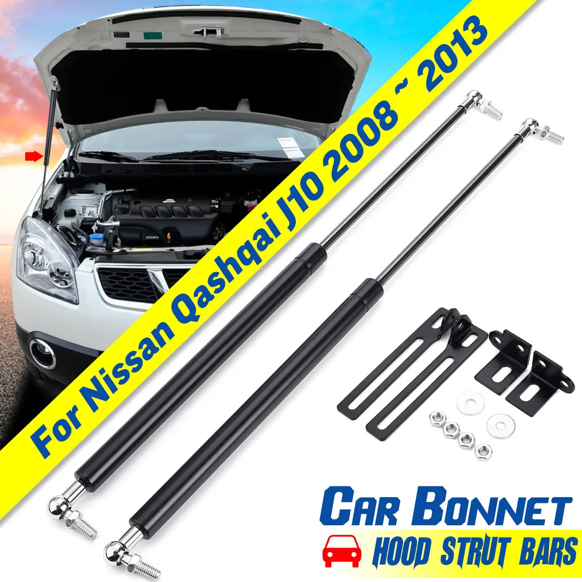 2X Front Engine Cover Bonnet Hood Shock Lift Struts Bar Support Arm Gas Hydraulic For Nissan Qashqai J10 2008 2009 2010 - 2013
2X Front Engine Cover Bonnet Hood Shock Lift Struts Bar Support Arm Gas Hydraulic For Nissan Qashqai J10 2008 2009 2010 - 2013