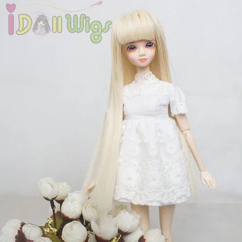 Free Shipping Light blonde doll hair long straight finished wigs for Bar bie/Kurhn /Monster doll with 11.5-12.5cm head girth
Free Shipping Light blonde doll hair long straight finished wigs for Bar bie/Kurhn /Monster doll with 11.5-12.5cm head girth