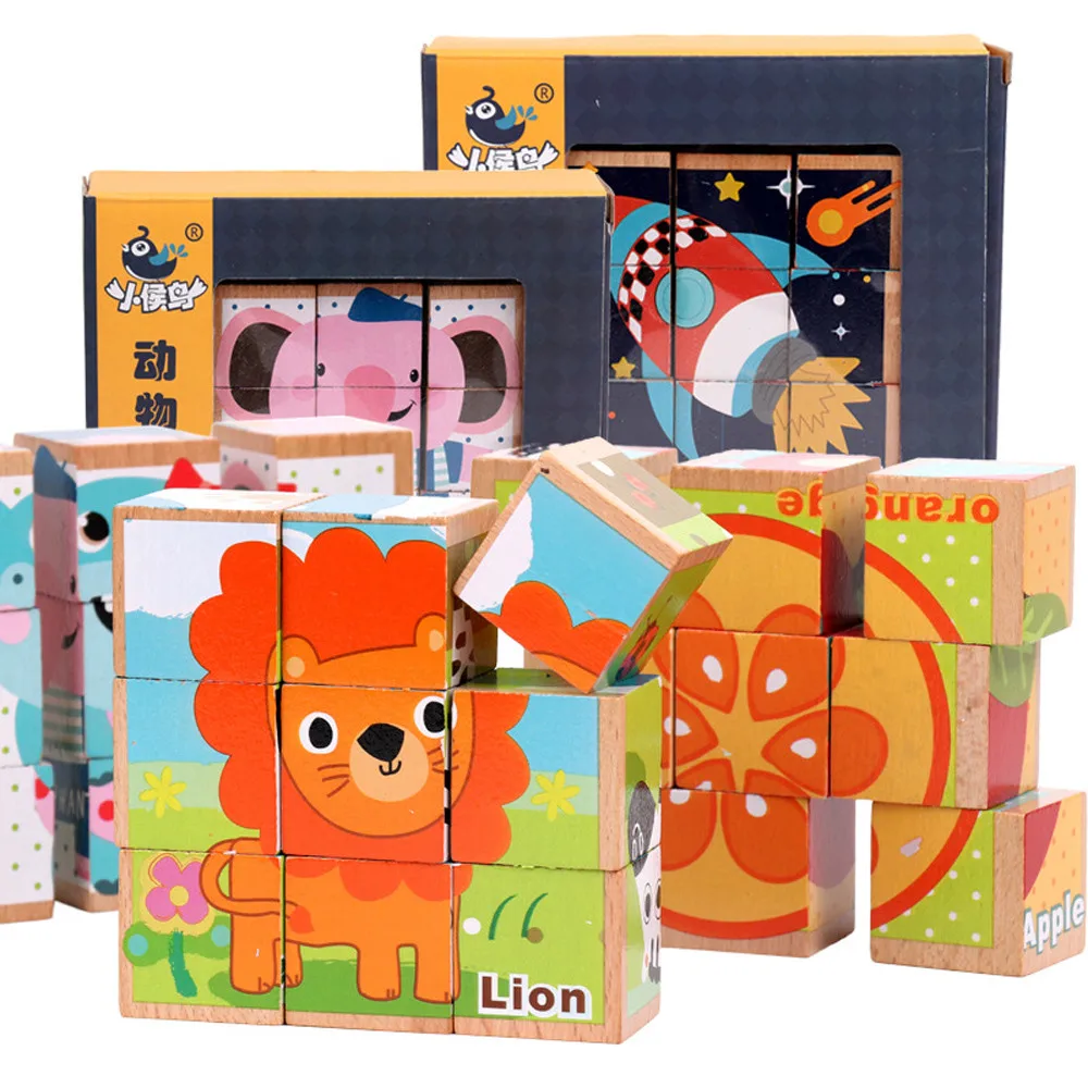 Children Wooden 9 Blocks Six Sides Building Blocks Wood Building Wooden Tower Blocks Toy Game Family/Party Funny Blocks Game
Children Wooden 9 Blocks Six Sides Building Blocks Wood Building Wooden Tower Blocks Toy Game Family/Party Funny Blocks Game