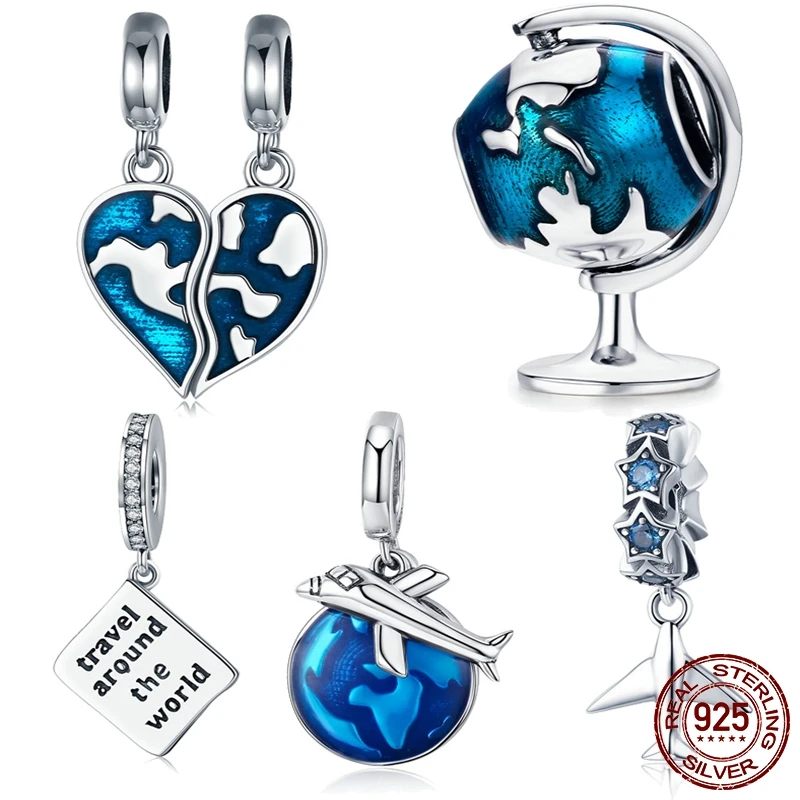 New Sterling 925 Silver Travel Around World Plane World Map Pendant fit Original Pandora Bracelet Charm Bead Jewelry
New Sterling 925 Silver Travel Around World Plane World Map Pendant fit Original Pandora Bracelet Charm Bead Jewelry