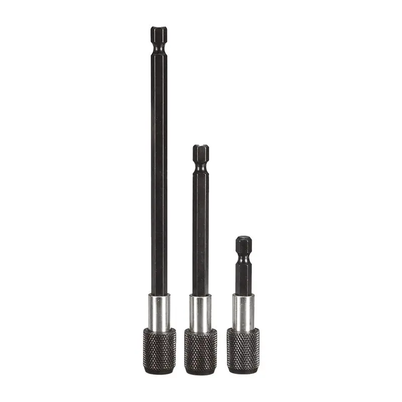 1/4 inch Hex Quick Release Magnetic Screwdriver Bit Holder Extension Bar 60-150mm, 60Mm+100Mm+150Mm
1/4 inch Hex Quick Release Magnetic Screwdriver Bit Holder Extension Bar 60-150mm, 60Mm+100Mm+150Mm