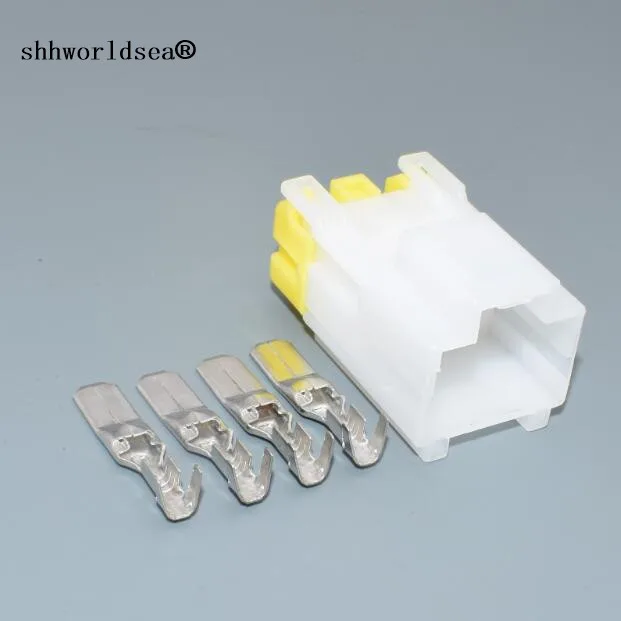 shhworldsea 4 pin auto male housing plugs 7122-6040 connectors 7122-6040-40 with 6.3mm terminal | Автомобили и мотоциклы
