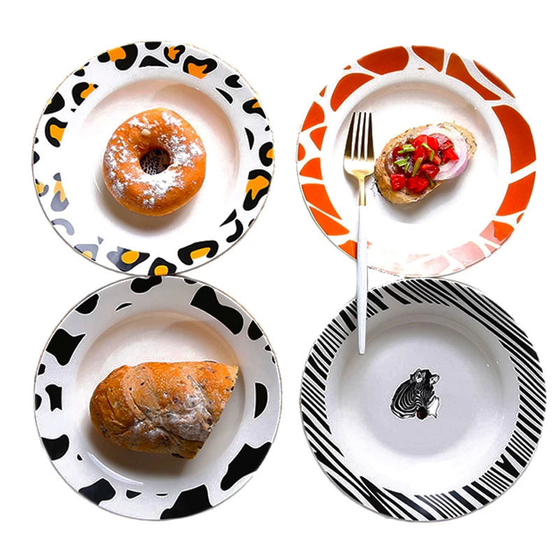 Leopard Print Salad Dishes Ceramic Food Tray Special Animals Figure Deep Plate Cartoon Pasta Plate Dinnerware Illustration 1pcs
Leopard Print Salad Dishes Ceramic Food Tray Special Animals Figure Deep Plate Cartoon Pasta Plate Dinnerware Illustration 1pcs