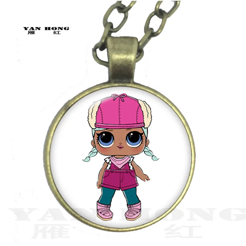 Dolls Unicorn 25mm Glass Necklace Romantic Baby Glitter Princess Dress Dolls Glass Cabochon Sweater chain Anime For Kids
Dolls Unicorn 25mm Glass Necklace Romantic Baby Glitter Princess Dress Dolls Glass Cabochon Sweater chain Anime For Kids
