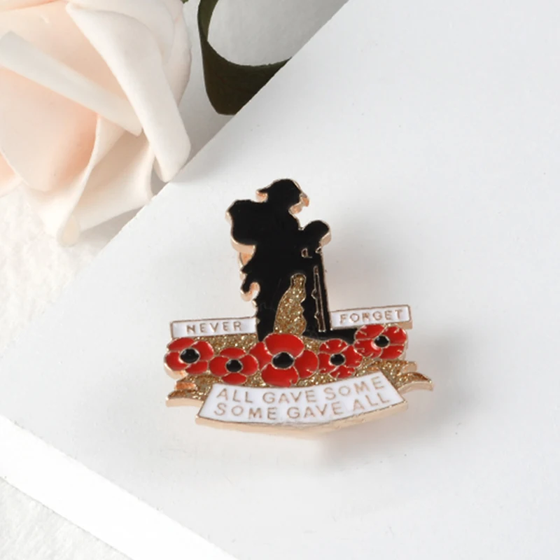 Missing the dead soldiers Pin"Never Forget" Five Poppy flower Bearing in mind the pain of war Enamel brooch Jewelry Badges
Missing the dead soldiers Pin"Never Forget" Five Poppy flower Bearing in mind the pain of war Enamel brooch Jewelry Badges