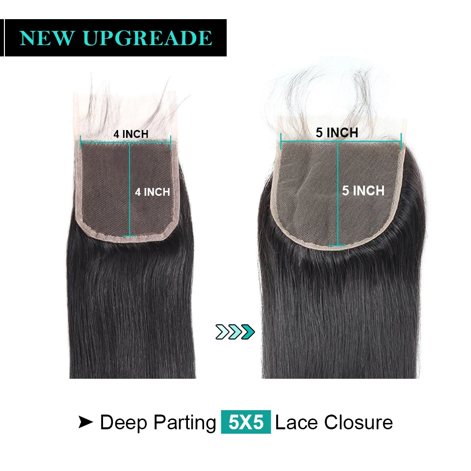 allove straight 5X5 lace closure (3)
