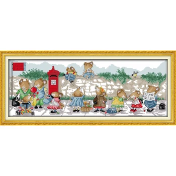 The mice waiting for the bus animals cartoon Childrem room decoration counted cross stitch kits embroidery needlework sets art
The mice waiting for the bus animals cartoon Childrem room decoration counted cross stitch kits embroidery needlework sets art