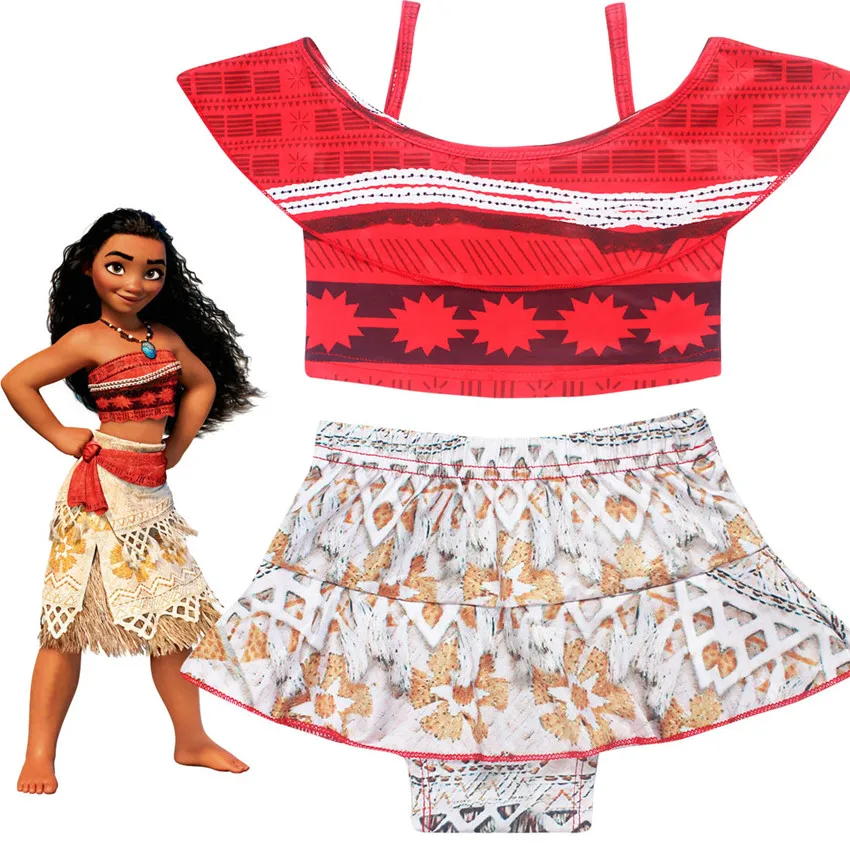 Swimmable Bodysuit Moana Bikini Swimsuit Swim Wear for Girls Moana Baby Girl Dress kids Clothing Children Beachwear minnie 3-10Y (3)