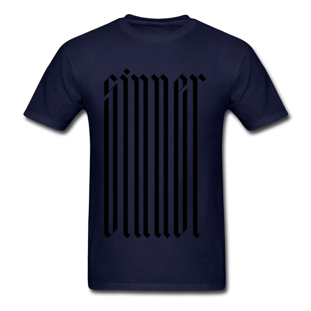 Tops T Shirt SINNER Lovers Day 2018 Fashion Leisure Short Sleeve 100% Cotton O-Neck Adult T-Shirt Leisure Clothing Shirt SINNER navy