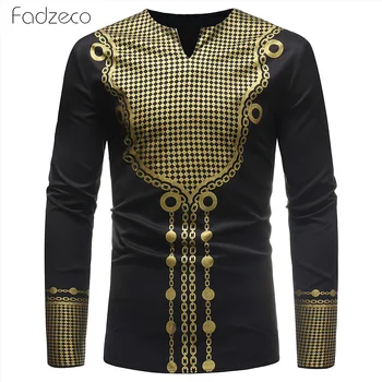 Fadzeco 2019 African Shirt For Men Long Sleeve African Pattern Plus Size T-Shirt Dashiki Fashion Tribal Print Casual Men Top
Fadzeco 2019 African Shirt For Men Long Sleeve African Pattern Plus Size T-Shirt Dashiki Fashion Tribal Print Casual Men Top
