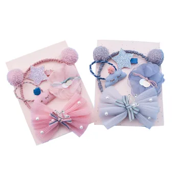 Cute Fur Ball Hairbands Cartoon Pentagram Hair Scrunchies Chiffon Flower Bows Hairpins Set Girls Hair Accessories Combination
Cute Fur Ball Hairbands Cartoon Pentagram Hair Scrunchies Chiffon Flower Bows Hairpins Set Girls Hair Accessories Combination