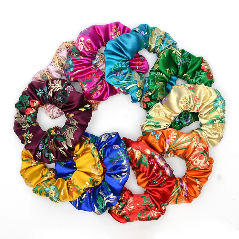Naiveroo Flower Embroidered Satin Silk Brocade Scrunchies Ladies Hair Accessoires Hair Ties for Women Fashion Accessories Gift
Naiveroo Flower Embroidered Satin Silk Brocade Scrunchies Ladies Hair Accessoires Hair Ties for Women Fashion Accessories Gift