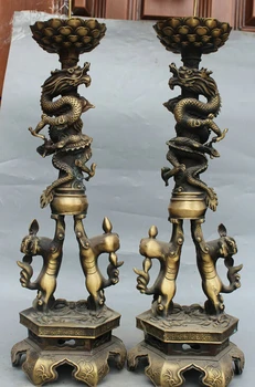 USPS to USA S2510 27" Chinese Dynasty Copper Two Lion Dragon Lotus Candle Holder Candlestick Pair
USPS to USA S2510 27" Chinese Dynasty Copper Two Lion Dragon Lotus Candle Holder Candlestick Pair