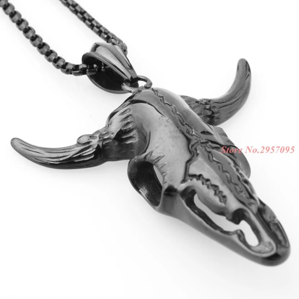 African Tribe Style Skull Head Bull Pendant Necklace For Man Boy Gothic Men's Stainless Steel Cow Jewellery
African Tribe Style Skull Head Bull Pendant Necklace For Man Boy Gothic Men's Stainless Steel Cow Jewellery
