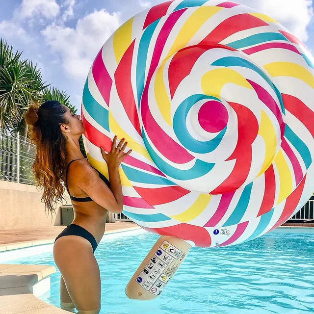 200cm Giant Inflatable Lollipop Pool Float Lie-On Candy Swimming Ring For Adult Children Water Party Fun Toys Air Mattress boia
200cm Giant Inflatable Lollipop Pool Float Lie-On Candy Swimming Ring For Adult Children Water Party Fun Toys Air Mattress boia