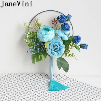 JaneVini Blue Hand Fan Chinese Style Bride Cover Face Holding Flowers Wedding Bouquet Rose Bridal Flower Bouquets Wedding Fleur
JaneVini Blue Hand Fan Chinese Style Bride Cover Face Holding Flowers Wedding Bouquet Rose Bridal Flower Bouquets Wedding Fleur