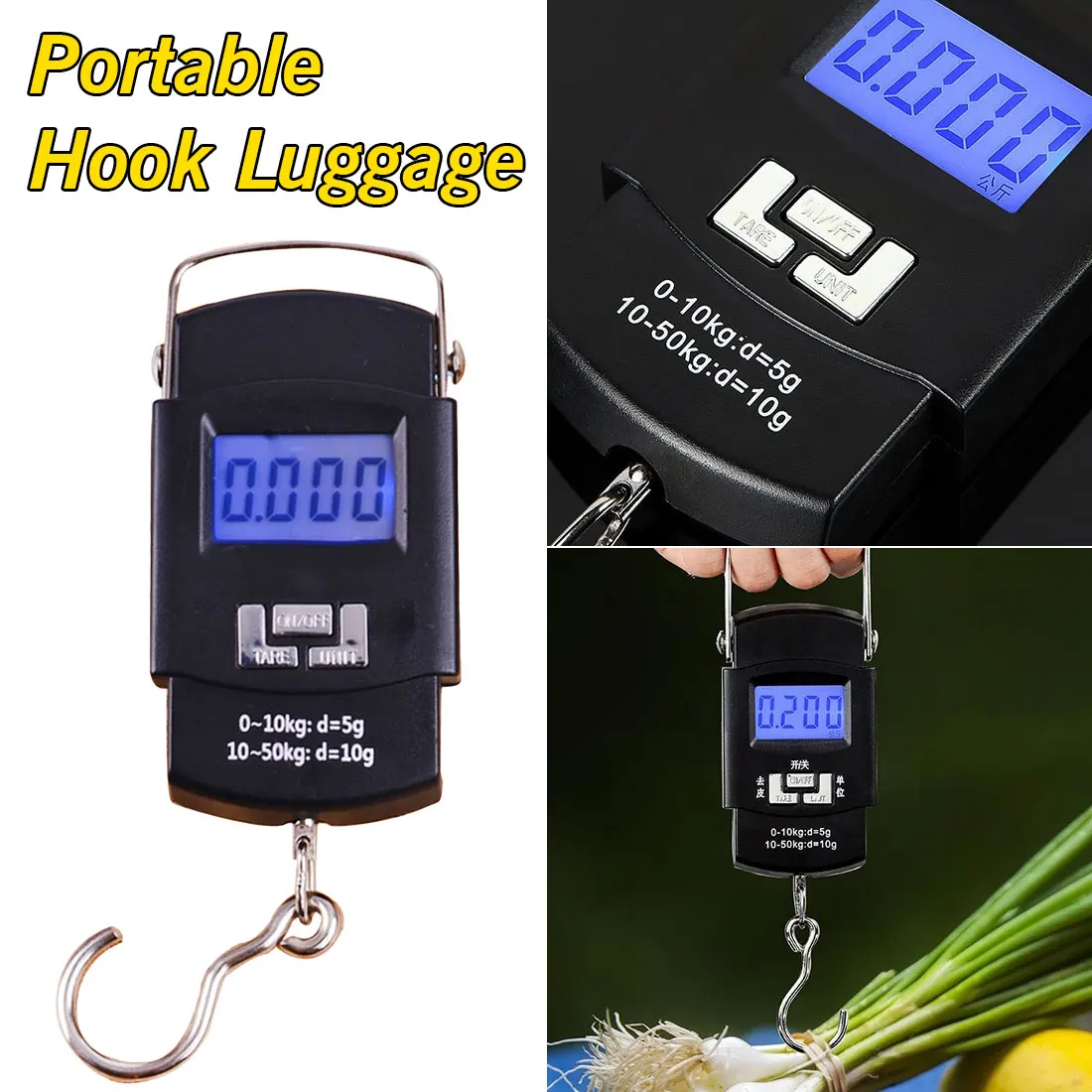 Scale Hook Fish Weight Mini Hanging Scale Pocket Portable 50kg LCD Digital Hanging Luggage Weighing Fishing Hook Scale Electron
Scale Hook Fish Weight Mini Hanging Scale Pocket Portable 50kg LCD Digital Hanging Luggage Weighing Fishing Hook Scale Electron