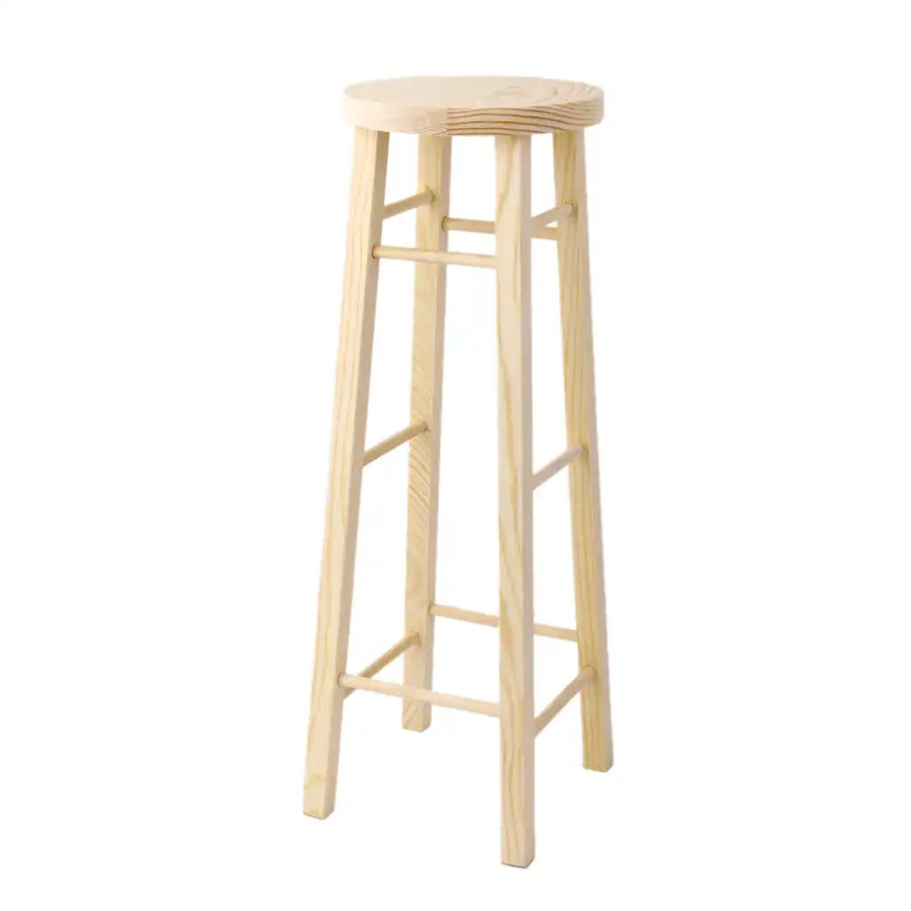 Dolls House Round Pub Bar Stool Wooden Floral Chair Furniture 1//12th Scale