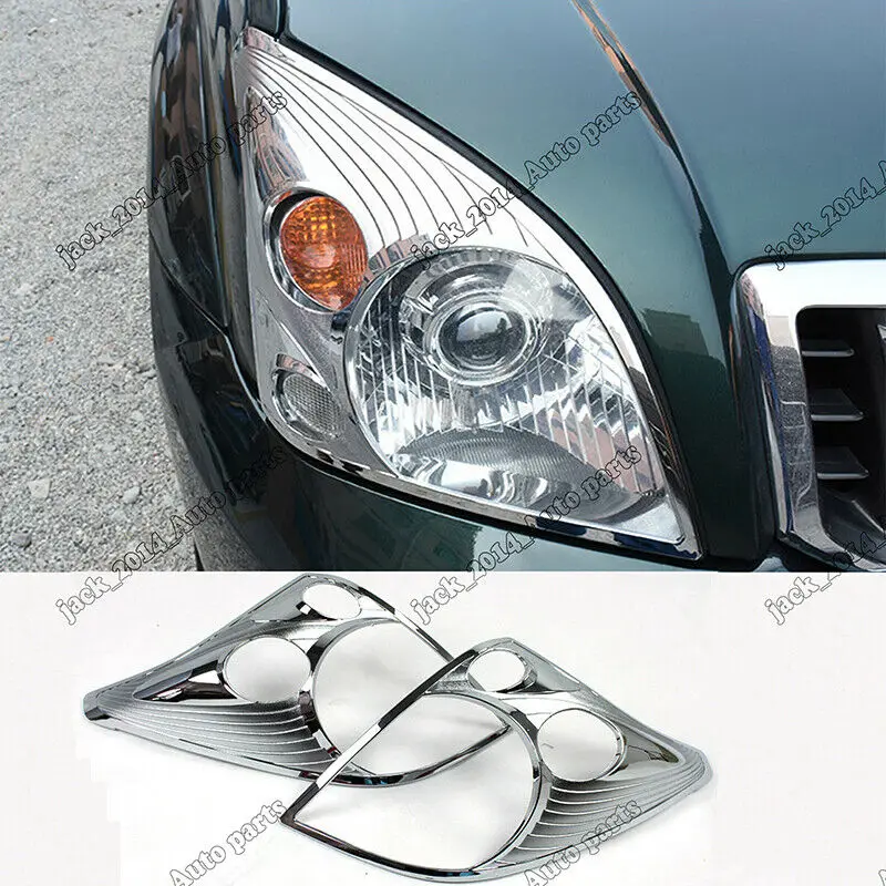 Silver ABS Chrome Front Head Light Lamp Cover Trim Fit for Toyota Prado Fj120 2003 2004 2005 2006 2007 2008 2009
Silver ABS Chrome Front Head Light Lamp Cover Trim Fit for Toyota Prado Fj120 2003 2004 2005 2006 2007 2008 2009