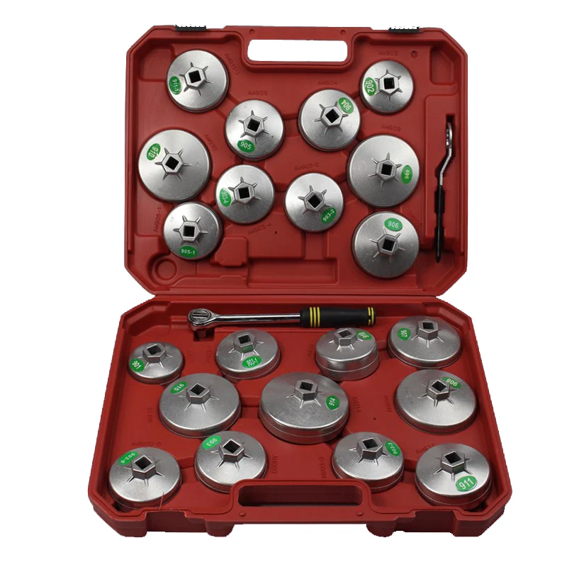 23pcs Aluminum Alloy Cup Type Oil Filter Cap For Car Repair Tool Wrench Socket Removal Set Auto Tools
23pcs Aluminum Alloy Cup Type Oil Filter Cap For Car Repair Tool Wrench Socket Removal Set Auto Tools