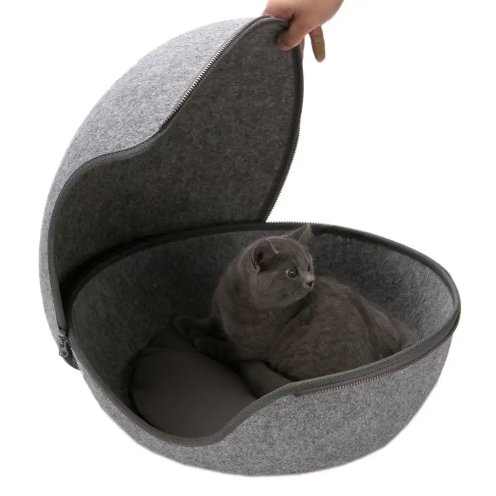 Egg Shape Dog Cat Bed Cat Sleeping Bag Zipper Felt Cloth Winter Warm Pet House All Around Cat Nest With Detachable Cushion Mat
Egg Shape Dog Cat Bed Cat Sleeping Bag Zipper Felt Cloth Winter Warm Pet House All Around Cat Nest With Detachable Cushion Mat
