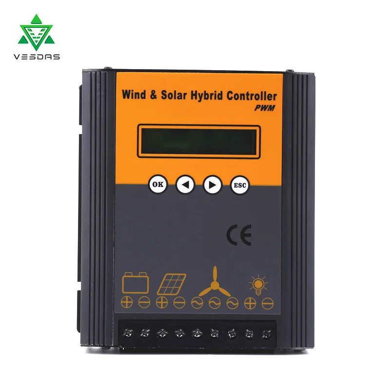 VESDAS 400W PMW 200W Wind and 200W Solar Hybrid Controller with LCD Display Suitable for Home Use Off-grid Generation System 
VESDAS 400W PMW 200W Wind and 200W Solar Hybrid Controller with LCD Display Suitable for Home Use Off-grid Generation System