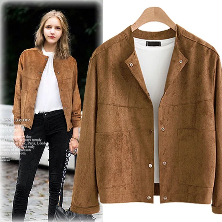 2019 New Spring Round Neck Long-sleeved Suede Jacket Large Size Plus Size Joker Cardigan Temperament Fashion Jacket
2019 New Spring Round Neck Long-sleeved Suede Jacket Large Size Plus Size Joker Cardigan Temperament Fashion Jacket