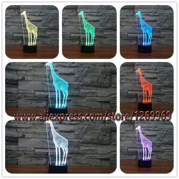 Luxury LED Lamp bulb 3D Giraffe kid light animal 7 Color Change night Light table lamp Atmosphere as Home Cafe Bar Decoration
Luxury LED Lamp bulb 3D Giraffe kid light animal 7 Color Change night Light table lamp Atmosphere as Home Cafe Bar Decoration