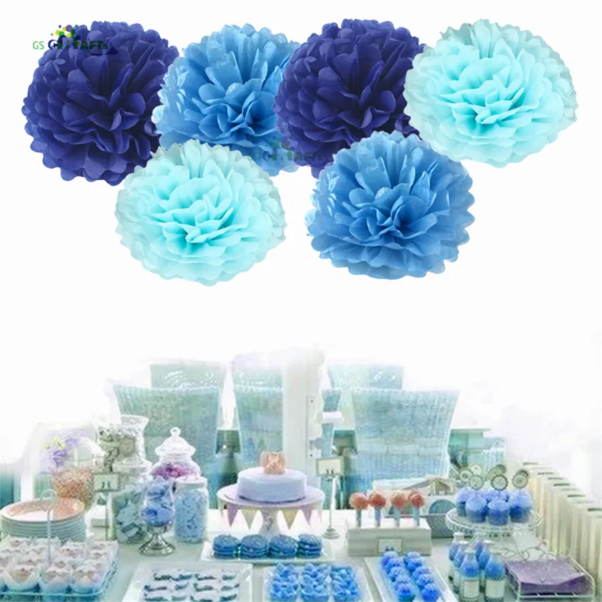 

10pcs 10" / 25cm Tissue Paper Pom Poms Flower Barty Tissue Paper poalls Wedding Pmpoms Wedding Party Decoration Craft Flower