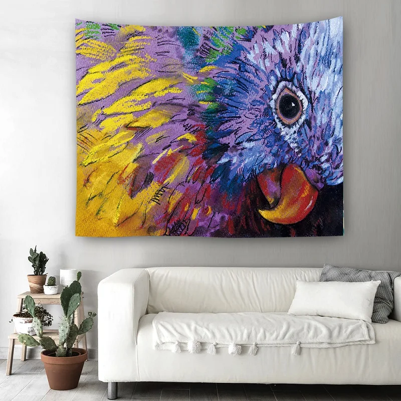 

Abstract Animal Tapestry Painted Tenture Murale Mandala Blanket Tapestry Wall Hanging Polyester tapestry mandalas para parede