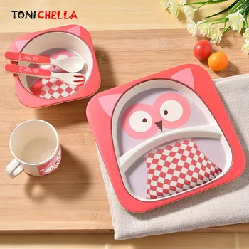 Baby Bamboo Fiber Dinnerware Children Safety Tableware Set Animal Cartoon Plate Bowl Fork Spoon Cup Food Feeding Dishes BB3092
Baby Bamboo Fiber Dinnerware Children Safety Tableware Set Animal Cartoon Plate Bowl Fork Spoon Cup Food Feeding Dishes BB3092