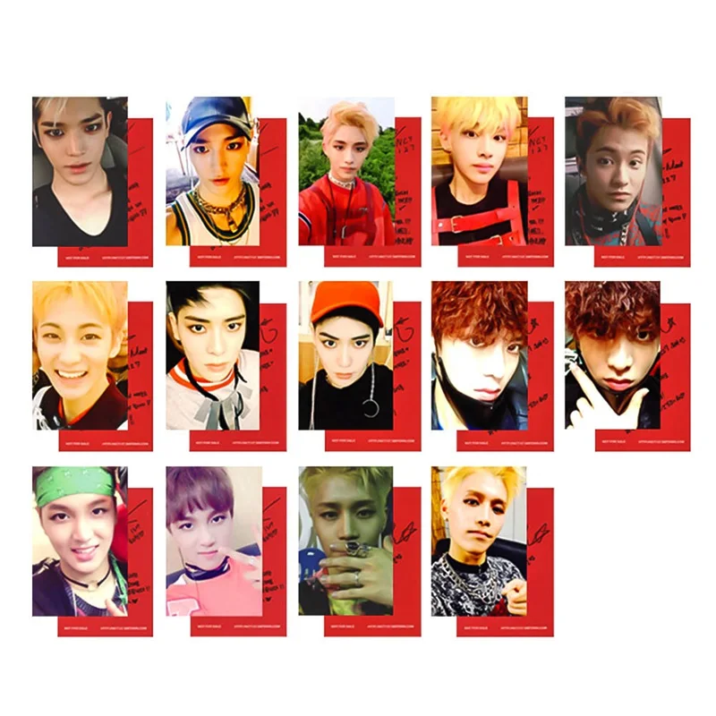 Kpop NCT NCT127 Debut Album Paper Photo Cards Taeyong Jaehyun Yuta Self Made Autograph Photocard Poster 14Pcs/Set Hot Sale
Kpop NCT NCT127 Debut Album Paper Photo Cards Taeyong Jaehyun Yuta Self Made Autograph Photocard Poster 14Pcs/Set Hot Sale