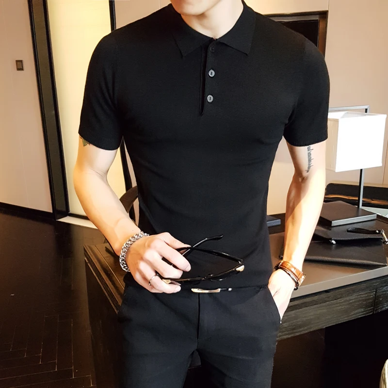 Can Be Stretched Polo Shirt Men Summer 2019 High Quality Knitted Men Polo Shirt Short Sleeve Slim Fit Casual Polo Homme 3XL-M
Can Be Stretched Polo Shirt Men Summer 2019 High Quality Knitted Men Polo Shirt Short Sleeve Slim Fit Casual Polo Homme 3XL-M