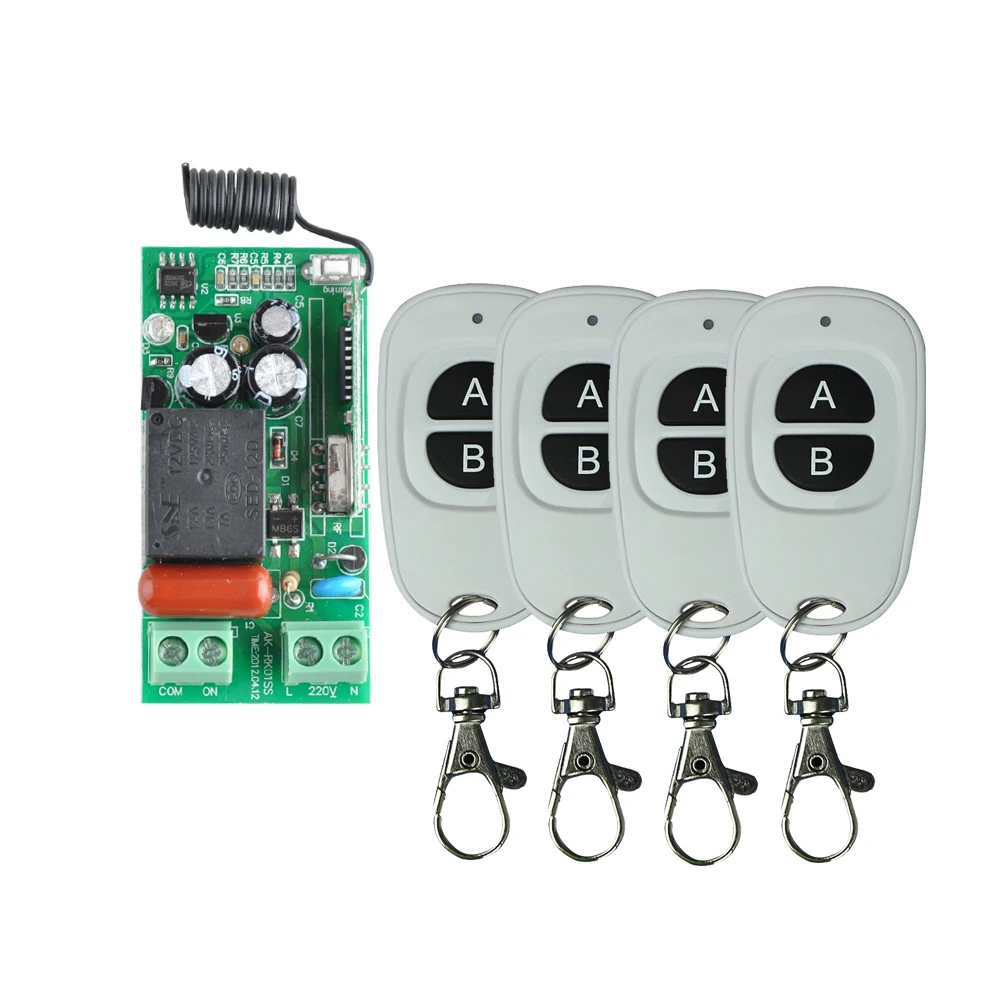 AC 220V 1 CH RF Wireless Remote Control Switch System,Learning Code Toggle Momentary Latched 315 433.92Mhz Wireless TX
AC 220V 1 CH RF Wireless Remote Control Switch System,Learning Code Toggle Momentary Latched 315 433.92Mhz Wireless TX