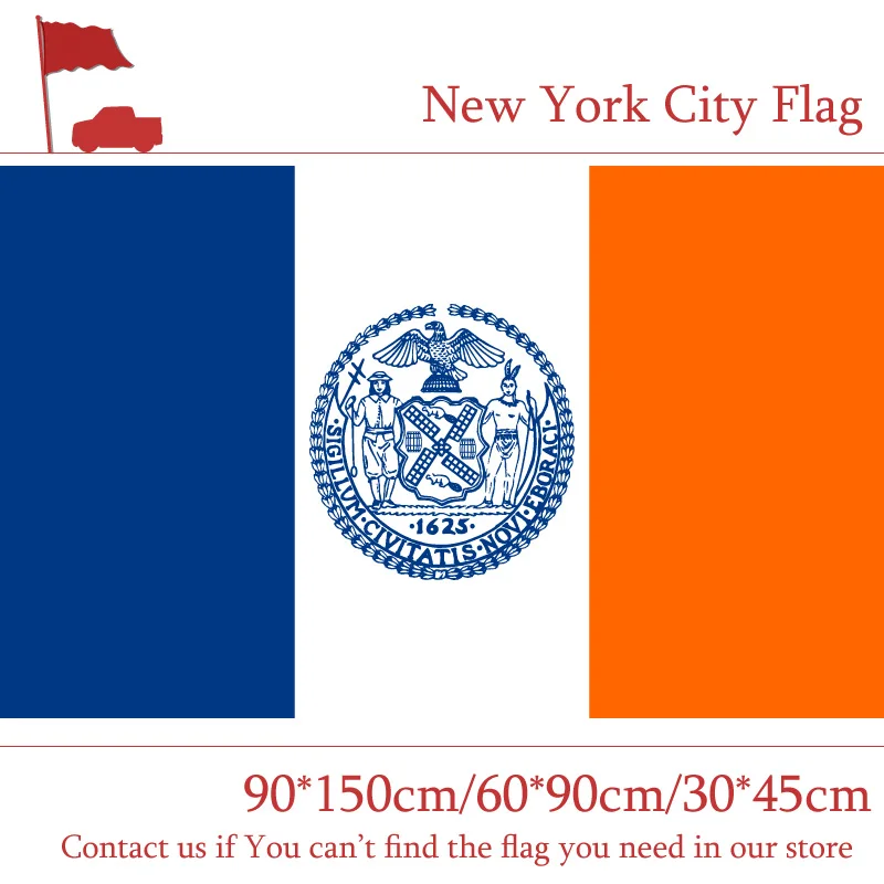 

New York City Flag and Banner 60*90cm 90*150cm(3x5ft) Custom Polyester For Campaign 40*60cm Car Flag