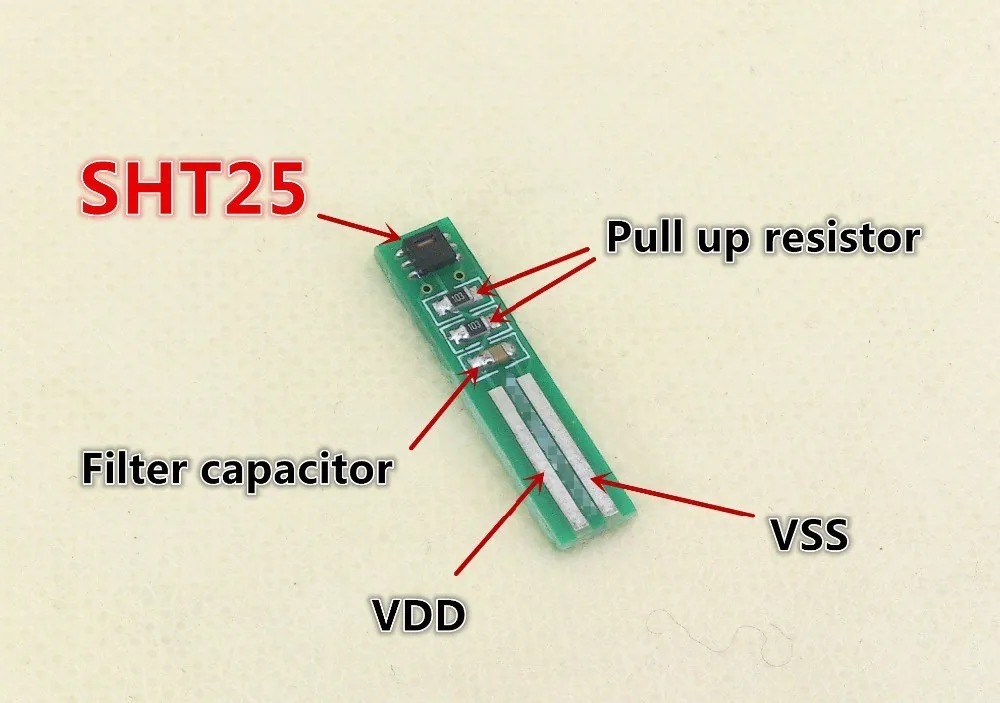 Датчик температуры и влажности SHT25 + печатная плата Тяговый резистор фильтрующий