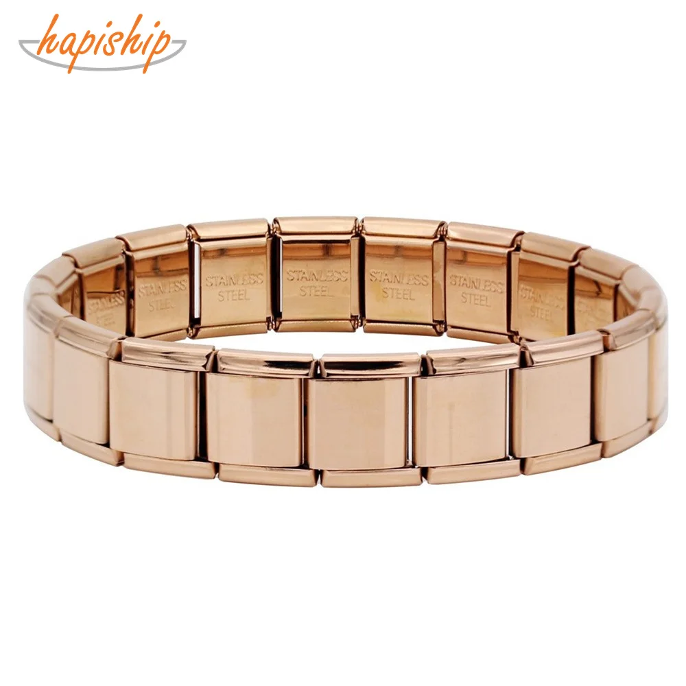 

Hapiship 2019 Top 13mm Width Men Stainless Steel Rose Color Bangle Bracelet Men Charm New Design Bracelet Male Sport G120