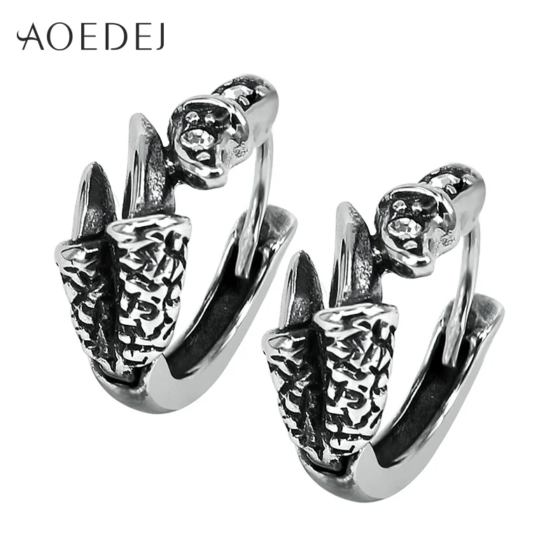 AOEDEJ 2 Colors Dragon Claw Clear Crystal Hoop Earrings Stainless Steel Men Earing Round Punk Huggie Hoop Earrings Biker Brinco
AOEDEJ 2 Colors Dragon Claw Clear Crystal Hoop Earrings Stainless Steel Men Earing Round Punk Huggie Hoop Earrings Biker Brinco