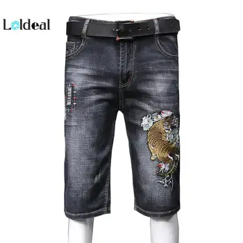 LOLDEAL Denim Shorts MenFashion Summer Men's Tiger Embroidered Denim Shorts Shorts
LOLDEAL Denim Shorts MenFashion Summer Men's Tiger Embroidered Denim Shorts Shorts