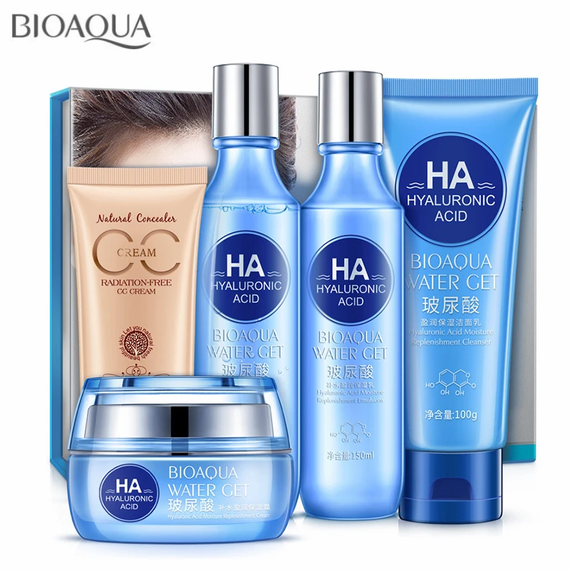BIOAOUA Hyaluronic acid Hydrating Face Skin Care Set Anti Aging Facial Cleanser Firming Toner Emulsion Day Cream BB CC Cream Kit
BIOAOUA Hyaluronic acid Hydrating Face Skin Care Set Anti Aging Facial Cleanser Firming Toner Emulsion Day Cream BB CC Cream Kit