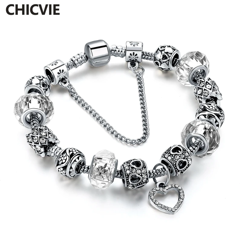 High Quality Diy Silver Heart Charm Bracelets & Bangles Hot Sale Crystal Beads Bracelets For Women Vintage Jewelry SBR160267
High Quality Diy Silver Heart Charm Bracelets & Bangles Hot Sale Crystal Beads Bracelets For Women Vintage Jewelry SBR160267