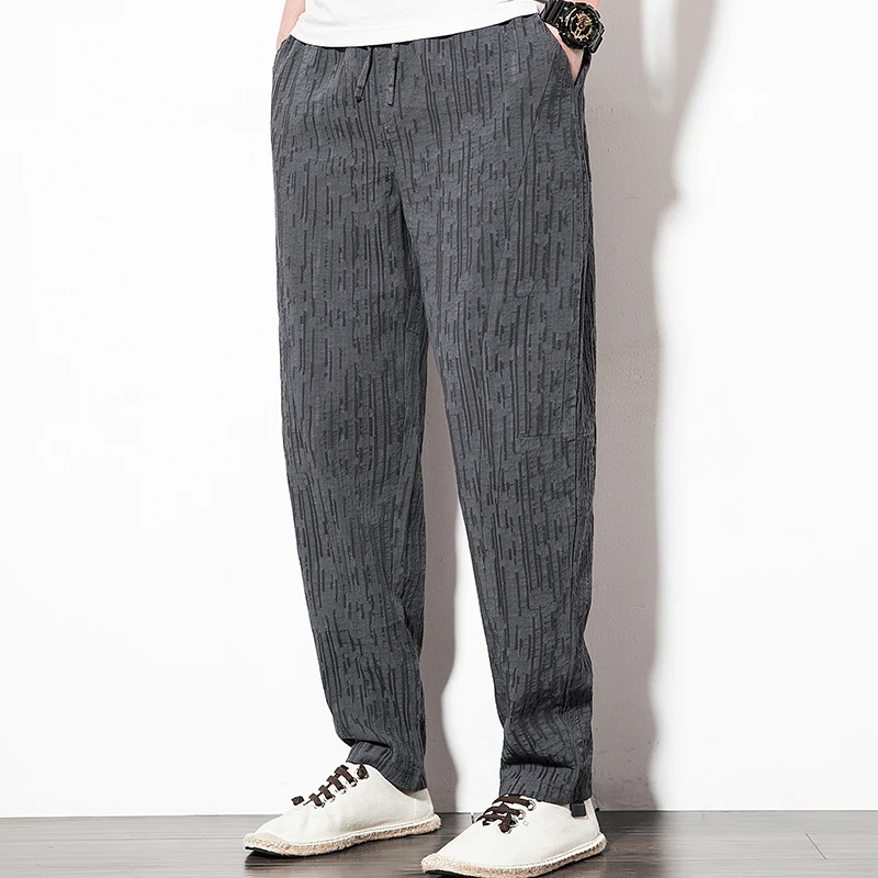 Elastic Waist Men Cotton Straight Pants Drawstring Loose Casual Harem Pant Men Hip Hop Streetwear Male Trousers
Elastic Waist Men Cotton Straight Pants Drawstring Loose Casual Harem Pant Men Hip Hop Streetwear Male Trousers
