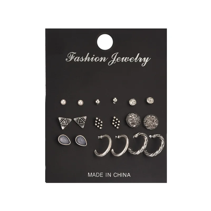 9pairs/set Vintage Boho Druzy Stone Stud Earrings Set For Women Water-drop Triangle Resin Earings Hoops Brincos Fashion Jewelry
9pairs/set Vintage Boho Druzy Stone Stud Earrings Set For Women Water-drop Triangle Resin Earings Hoops Brincos Fashion Jewelry
