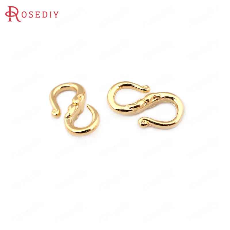(33601)10PCS 13*7MM 24K Gold Color Brass S Shape Necklaces Bracelets Clasps High Quality Diy Jewelry Findings Accessories
(33601)10PCS 13*7MM 24K Gold Color Brass S Shape Necklaces Bracelets Clasps High Quality Diy Jewelry Findings Accessories