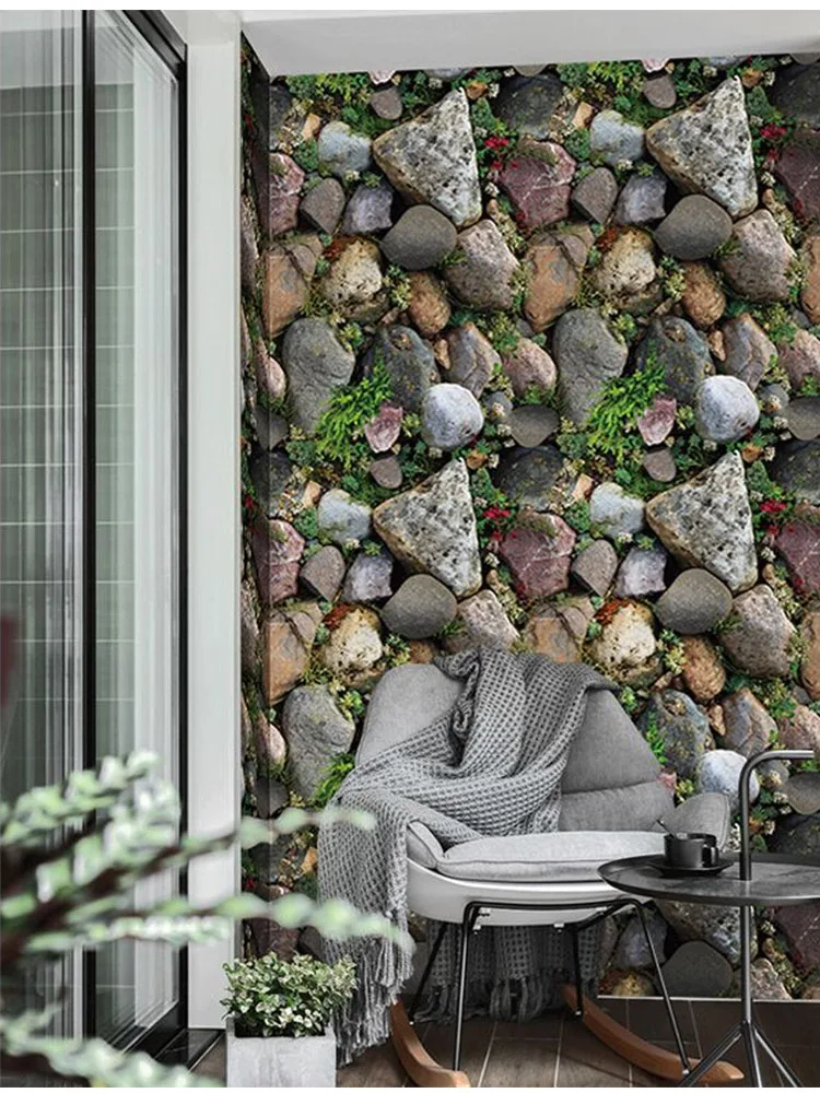 3D рулон каменной кирпичной стены съемная ПВХ Настенная Наклейка для гостиной